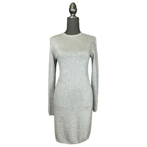 Zara Super Soft Bodycon Knit Sweater Mini Dress, Size Medium, Gray